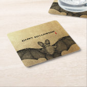 Halloween Vampire Bat Gold Kartonnen Onderzetters (Schuin)