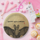 Halloween Vampire Bat Gold Papieren Bordje (Feest)
