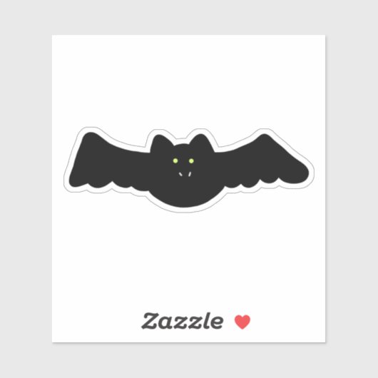 Halloween Vampire Bat Sticker (Vel)