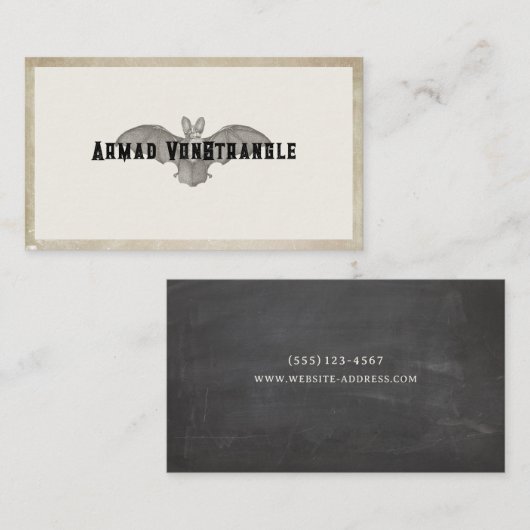 Halloween Vampire Bat Visitekaartje (Voorkant / Achterkant)