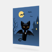 Halloween Vampire Black Cat met Wings Acryl Bord (Hoek)