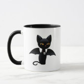 Halloween Vampire Black Cat met Wings Mok (Links)