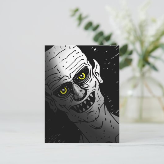 Halloween Vampire Briefkaart (Staand voorkant)