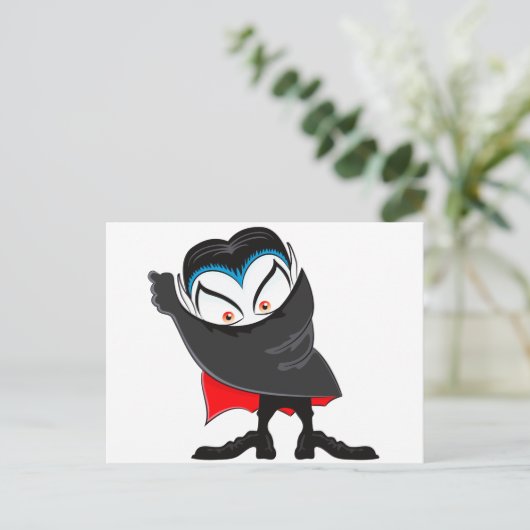 Halloween Vampire Briefkaart (Staand voorkant)