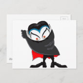 Halloween Vampire Briefkaart (Voorkant / Achterkant)