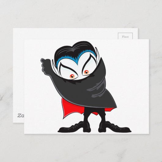 Halloween Vampire Briefkaart (Voorkant / Achterkant)