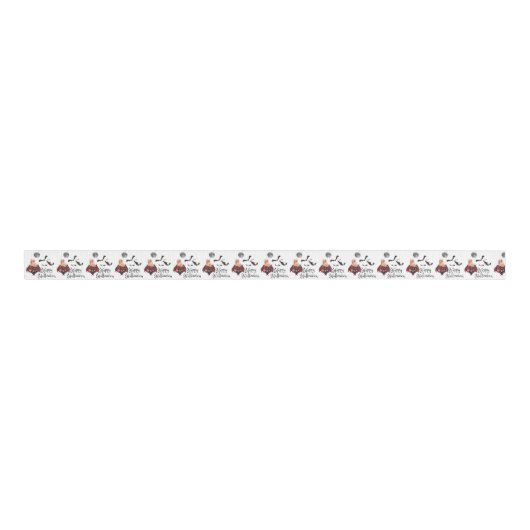 Halloween Vampire Bunny Ribbon Grosgrain Lint (Voorkant)