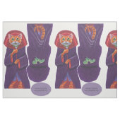 Halloween Vampire Cat met Bat Stof (Yard (91,4 cm))