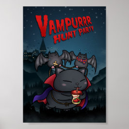 Halloween Vampire Cat Vampur Poster