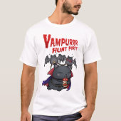 Halloween Vampire Cat Vampur T-shirt (Voorkant)