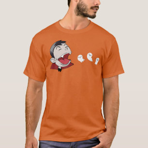 Halloween Vampire Eating Ghost Gamer Mannen Vrouwe T-shirt