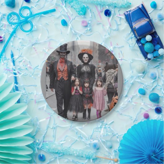 Halloween Vampire Family Party Borden 🦇🎃 Papieren Bordje (Feest)