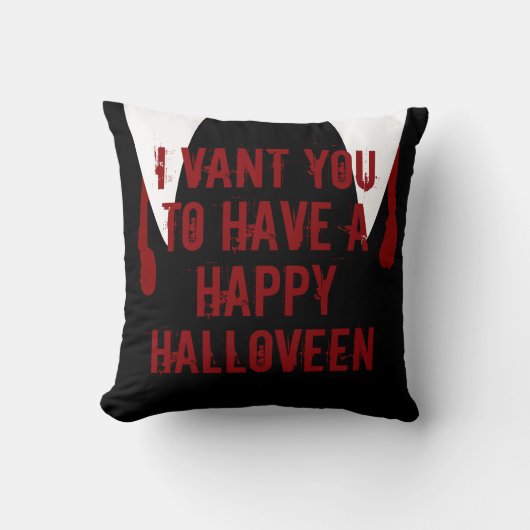 Halloween Vampire Fangs and Blood Kussen (Voorkant)