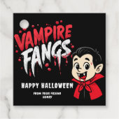 Halloween Vampire Fangs Bedankjes Labels (Voorkant)