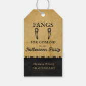 Halloween Vampire | Fangs for Coming | Aangepast Cadeaulabel (Voorkant)