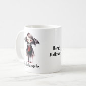 Halloween Vampire Kind Personaliseren Koffiemok (Voorkant links)