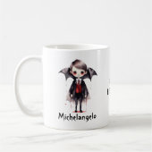 Halloween Vampire Kind Personaliseren Koffiemok (Links)