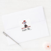 Halloween Vampire Kold Bloed Mensen Vierkante Sticker (Envelop)