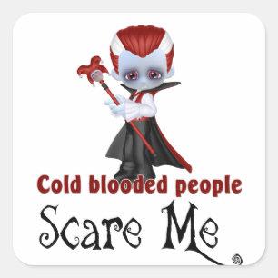 Halloween Vampire Kold Bloed Mensen Vierkante Sticker
