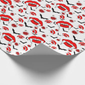 Halloween Vampire Lips Verpakkingspapier Cadeaupapier (Hoek)