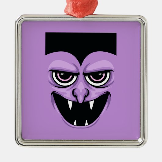 Halloween Vampire Metalen Ornament (Voorkant)