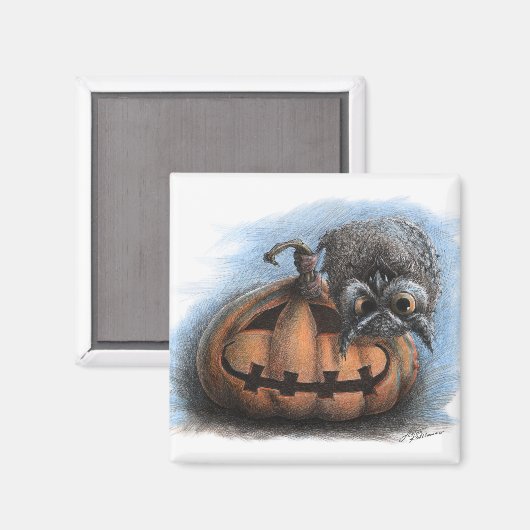 Halloween Vampire Owl Magneet (Voorkant / Achterkant)