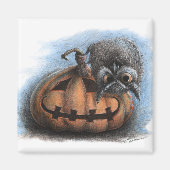 Halloween Vampire Owl Magneet (Voorkant)
