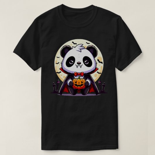 Halloween Vampire Panda T-shirt (Design voorkant)