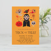 Halloween Vampire Party Uitnodiging (Staand voorkant)