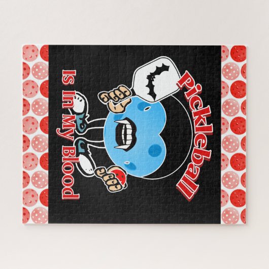 Halloween Vampire - Pickleball zit in mijn bloed Legpuzzel (Horizontaal)