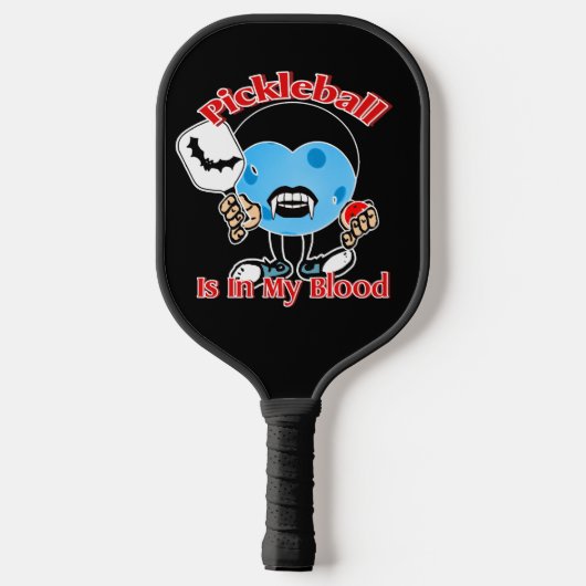 Halloween Vampire - Pickleball zit in mijn bloed Pickleball Paddle (Achterkant)