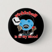 Halloween Vampire - Pickleball zit in mijn bloed Ronde Button 5,7 Cm (Voorkant)
