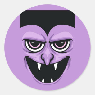 Halloween Vampire Ronde Sticker