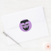 Halloween Vampire Ronde Sticker (Envelop)