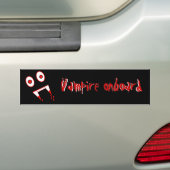 Halloween Vampire tanden Bumpersticker (Op auto)