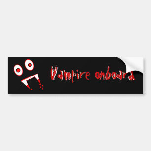 Halloween Vampire tanden Bumpersticker