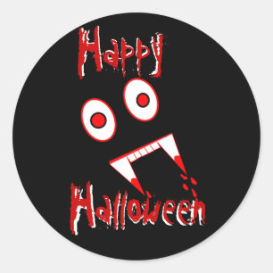 Halloween Vampire tanden Ronde Sticker