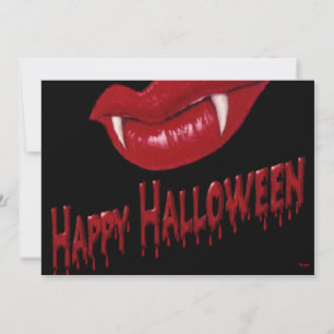 Halloween- Vampire Teeth met Happy Halloween Kaart