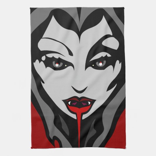 Halloween Vampire Towel Cool Halloween Tea Towels Theedoek (Verticaal)