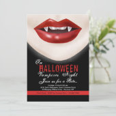 Halloween Vampire Uitnodiging (Staand voorkant)