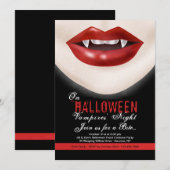 Halloween Vampire Uitnodiging (Voorkant / Achterkant)