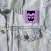 Halloween Vampire Vierkante Button 5,1 Cm (In situ)