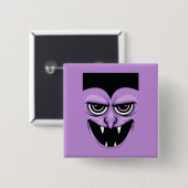 Halloween Vampire Vierkante Button 5,1 Cm (Voorkant /achterkant)