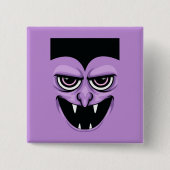 Halloween Vampire Vierkante Button 5,1 Cm (Voorkant)