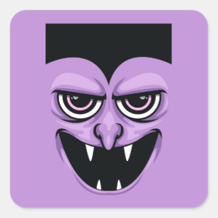 Halloween Vampire Vierkante Sticker