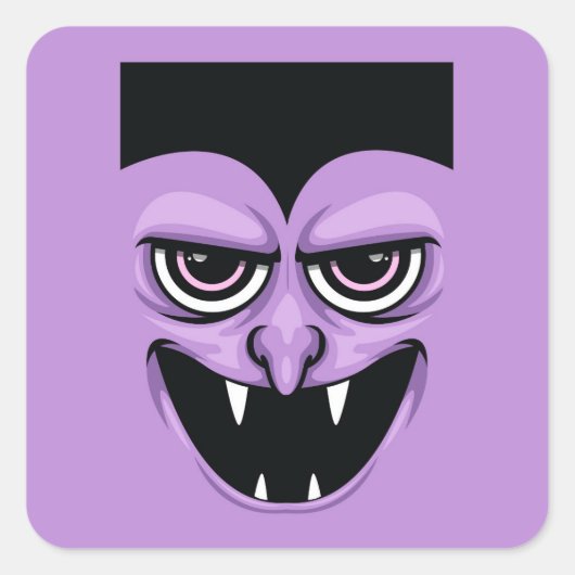 Halloween Vampire Vierkante Sticker (Voorkant)