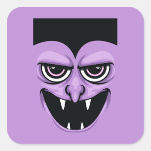 Halloween Vampire Vierkante Sticker