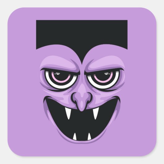Halloween Vampire Vierkante Sticker (Voorkant)