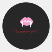 Halloween ,vamre Girl Horrors Trendy Funny Gift Wo Ronde Sticker (Voorkant)