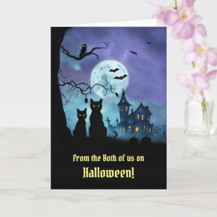 Halloween van Both of Us heeft twee zwarte katten  Kaart